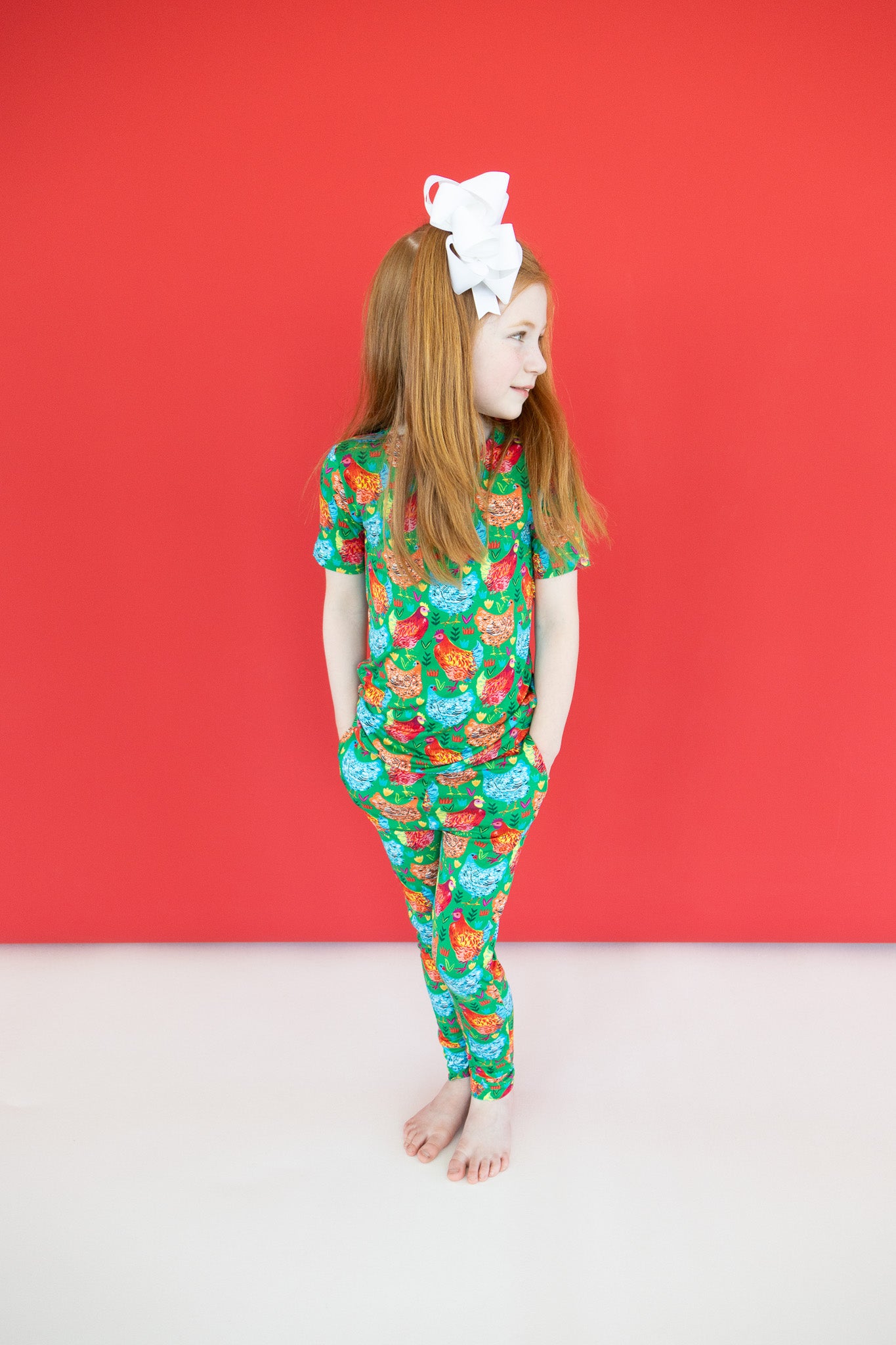 Chicken Friends Short Sleeve PJ Set  (SHIPS END OF MAY)