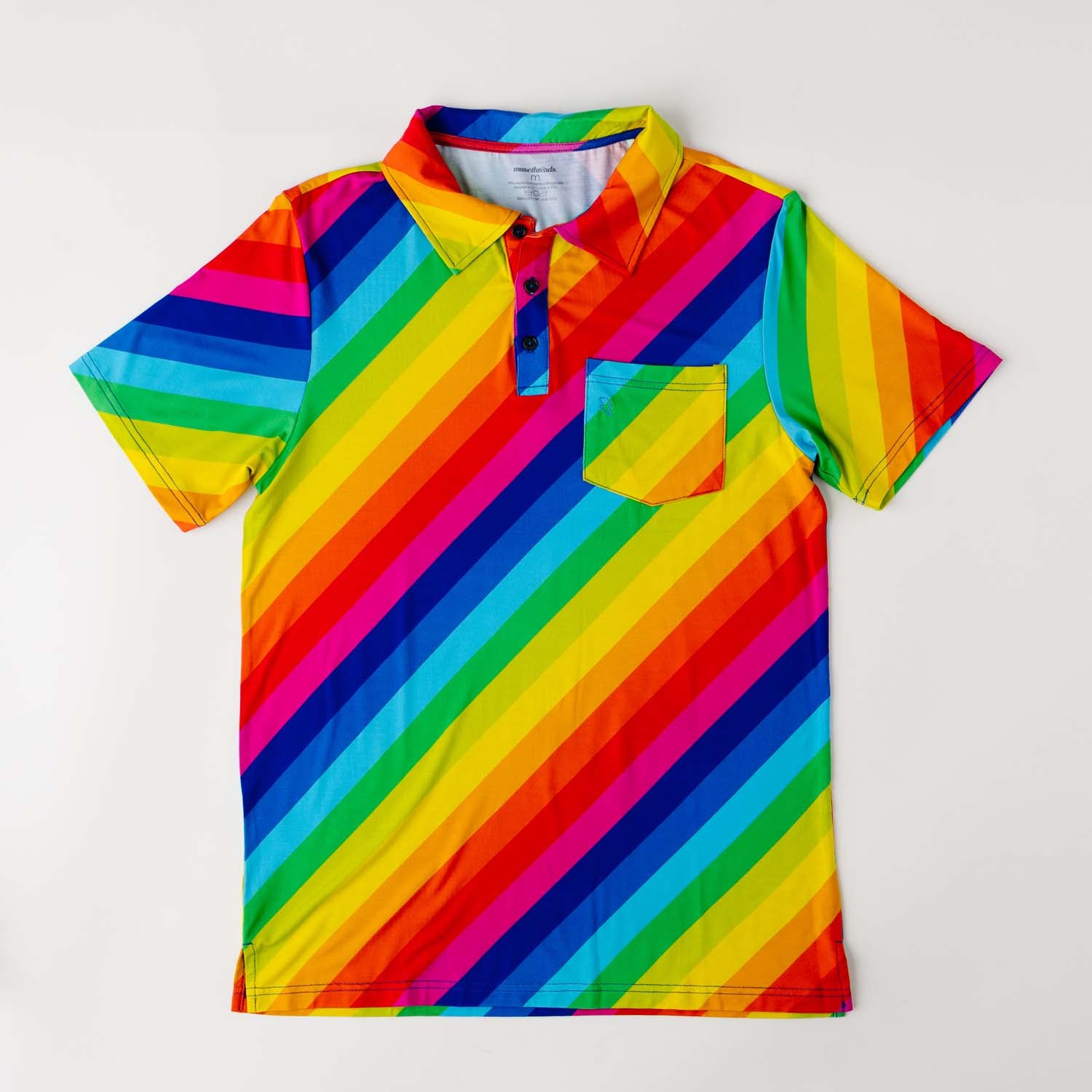Rainbow Stripe Men's Polo Shirt