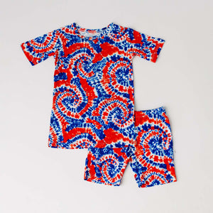 Red, White, and Blueberry Short Sleeve/Shorts PJ Set
