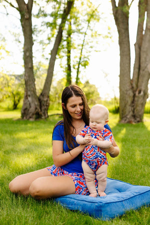 Red, White, and Blueberry Short Sleeve Bodysuit