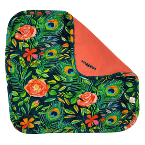 Peacock Floral | Coral Baby Lovey