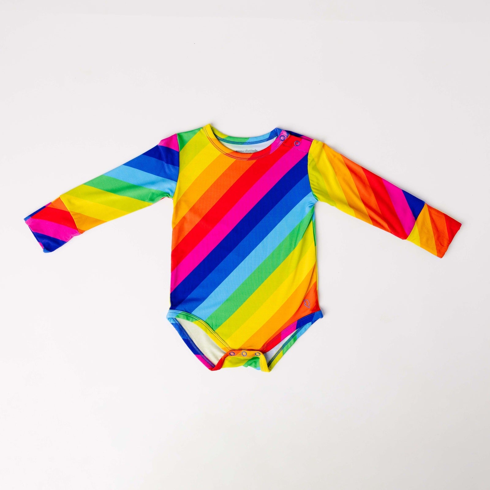 Rainbow Stripe Long Sleeve Bodysuit