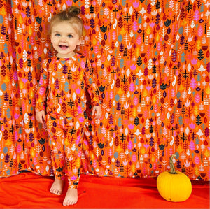 Pumpkin Leaves Long Sleeve PJ Set
