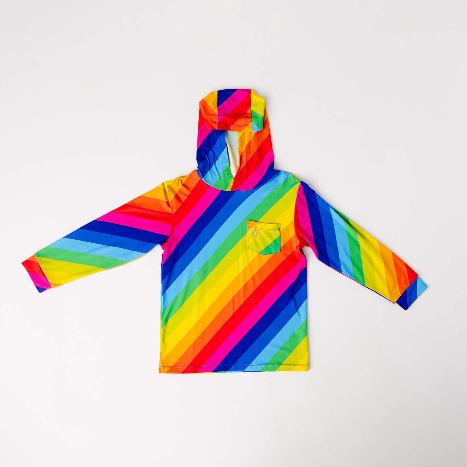Rainbow Stripe Lightweight Hoodie